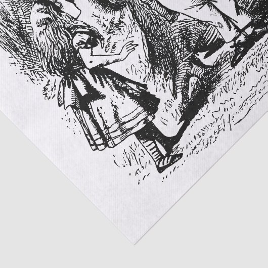 Alice in Wonderland, Tweedledum Tweedledee Tissuepapier (Detail)