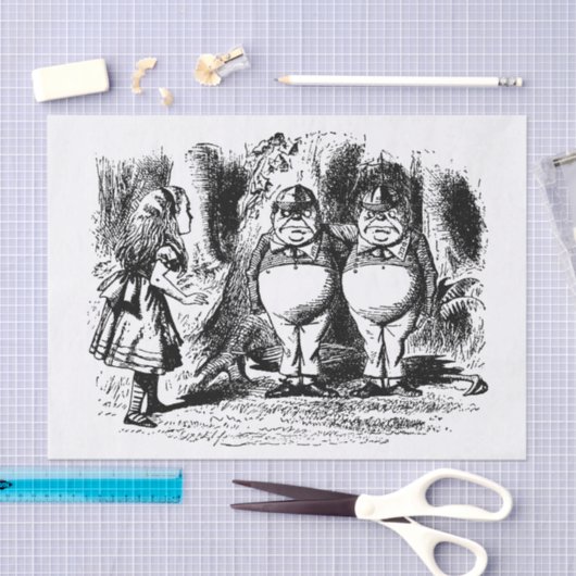  Alice in Wonderland, Tweedledum Tweedledee Tissuepapier (Craft)