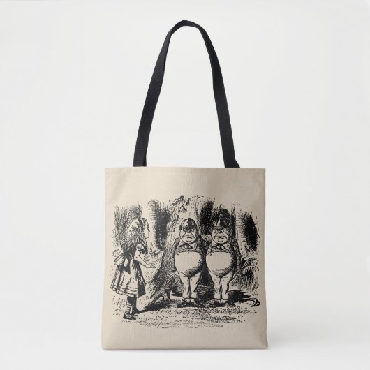 Alice in Wonderland, Tweedledum Tweedledee Tote Bag (Voorkant)