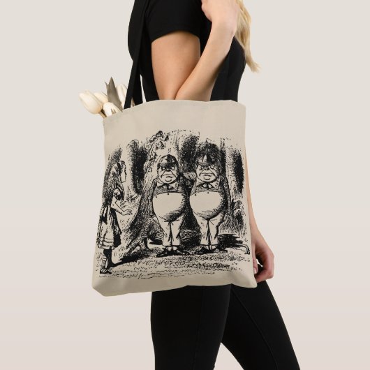  Alice in Wonderland, Tweedledum Tweedledee Tote Bag (Dichtbij)