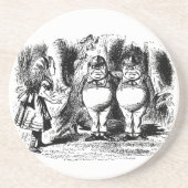  Alice in Wonderland, Tweedledum Tweedledee Zandsteen Onderzetter (Voorkant)
