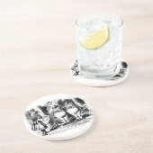  Alice in Wonderland, Tweedledum Tweedledee Zandsteen Onderzetter (Zijkant)