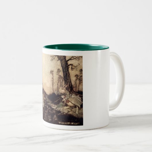 Alice in Wonderland Tweekleurige Koffiemok (Voorkant rechts)