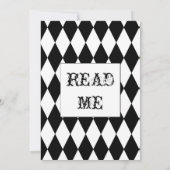 Alice in Wonderland Uitnodiging (Achterkant)