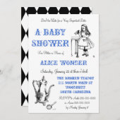 Alice in Wonderland Uitnodiging (Voorkant / Achterkant)