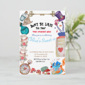 Alice in Wonderland Uitnodiging (Staand voorkant)