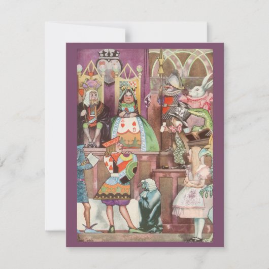  Alice in Wonderland Uitnodiging (Voorkant)
