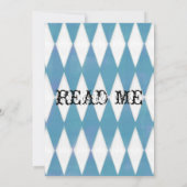 Alice in Wonderland Uitnodiging (Achterkant)