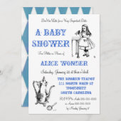 Alice in Wonderland Uitnodiging (Voorkant / Achterkant)