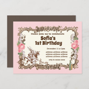 alice in wonderland - uitnodiging 