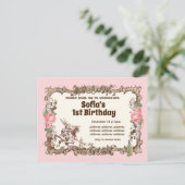 alice in wonderland - uitnodiging  briefkaart (Staand voorkant)