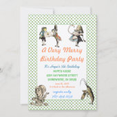 Alice in Wonderland Uitnodiging Dag Partij (Voorkant)