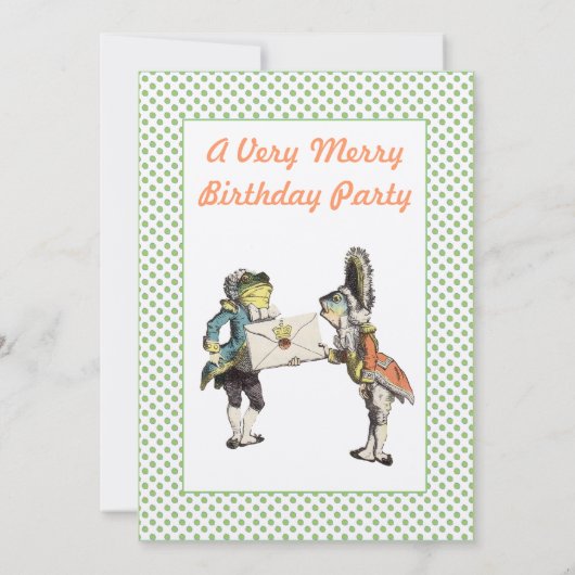 Alice in Wonderland Uitnodiging Dag Partij (Achterkant)