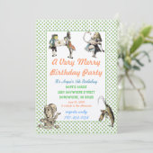 Alice in Wonderland Uitnodiging Dag Partij (Staand voorkant)