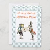 Alice in Wonderland Uitnodiging Dag Partij (Achterkant)