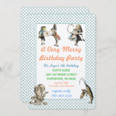 Alice in Wonderland Uitnodiging Dag Partij (Voorkant / Achterkant)