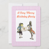 Alice in Wonderland Uitnodiging Dag Partij (Achterkant)