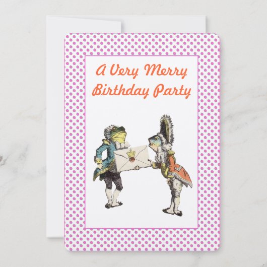 Alice in Wonderland Uitnodiging Dag Partij (Achterkant)