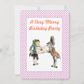 Alice in Wonderland Uitnodiging Dag Partij (Achterkant)