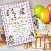 Alice in Wonderland Uitnodiging Dag Partij