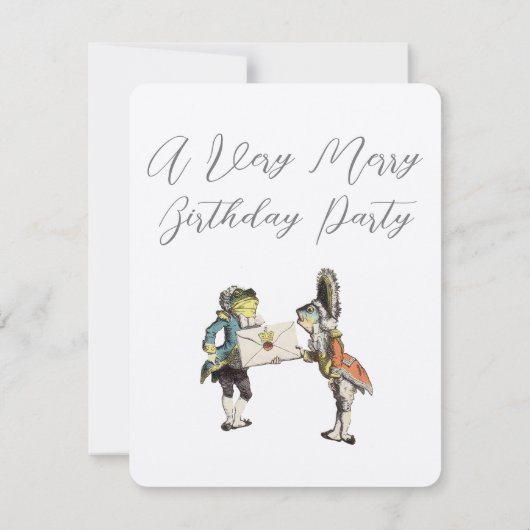 Alice in Wonderland Uitnodiging Dag Partij (Achterkant)