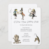 Alice in Wonderland Uitnodiging Dag Partij (Voorkant / Achterkant)