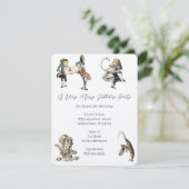 Alice in Wonderland Uitnodiging Dag Partij (Staand voorkant)