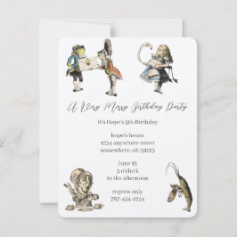 Alice in Wonderland Uitnodiging Dag Partij