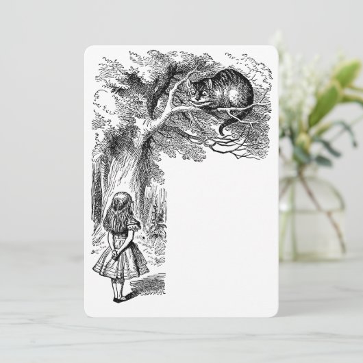 Alice in Wonderland — Uitnodiging om te kassen (Staand voorkant)
