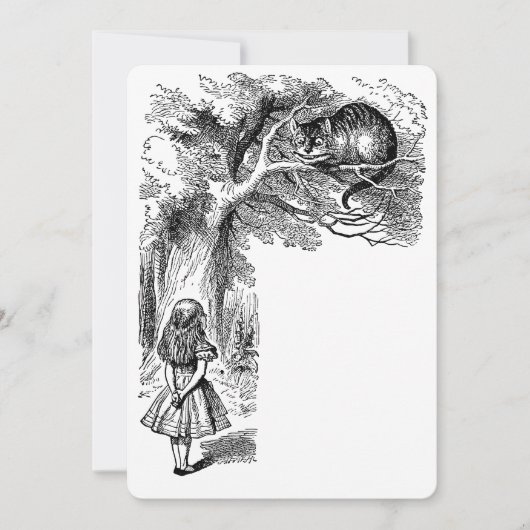 Alice in Wonderland — Uitnodiging om te kassen (Voorkant)