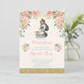 Alice in Wonderland - uitnodiging op zaterdag (Staand voorkant)