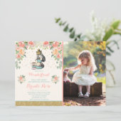  Alice in Wonderland - uitnodiging op zaterdag (Staand voorkant)