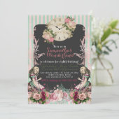  Alice in Wonderland - Uitnodiging op zaterdag (Staand voorkant)