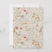 Alice in Wonderland - uitnodiging van de Birthday (Achterkant)