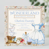 Alice in Wonderland - uitnodiging van de Birthday
