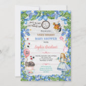 Alice in Wonderland, uitnodiging voor babymeisjes (Voorkant)