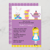 Alice in Wonderland Uitnodigingen (Voorkant / Achterkant)