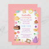 Alice in Wonderland - Uitnodigingen van de Dag van (Voorkant / Achterkant)