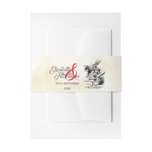 Alice in Wonderland Uitnodigingen Wikkel (Voorkant Voorbeeld)