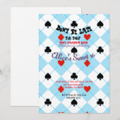 Alice in Wonderland Uitnodigingskaart achterkant Kaart (Voorkant / Achterkant)