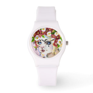 Alice in Wonderland Uniek geschilderd Horloge