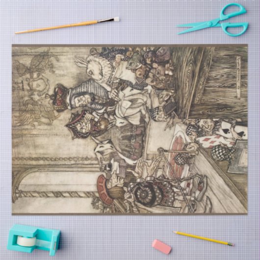 Alice in Wonderland van Arthur Rackham Tissuepapier (Craft)