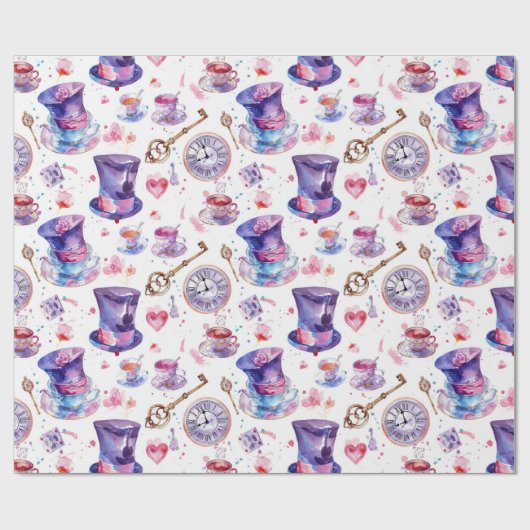 Alice in Wonderland van waterverf Lewis Carroll Cadeaupapier (Vlak)