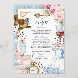 Alice in Wonderland Verjaardag Baby shower Menu
