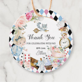 Alice in Wonderland Verjaardag High Tea Party Bedankjes Labels