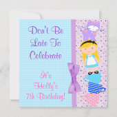 Alice in Wonderland - verjaardag Kaart (Voorkant)