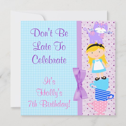 Alice in Wonderland - verjaardag Kaart (Voorkant)