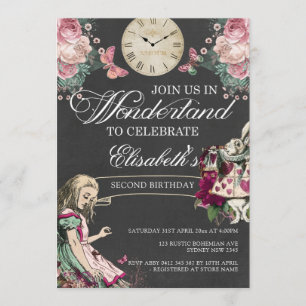 Alice in Wonderland Verjaardag Kaart