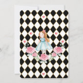 Alice in Wonderland Verjaardag Mad Hatter Tea Part Kaart (Achterkant)