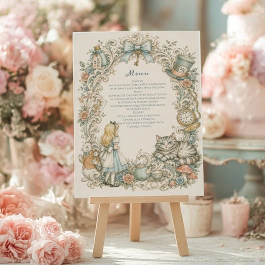 Alice in Wonderland Verjaardag Menu